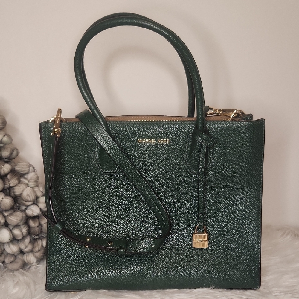 Michael Kors Dark Green Tote Bag - Picture 13 of 13